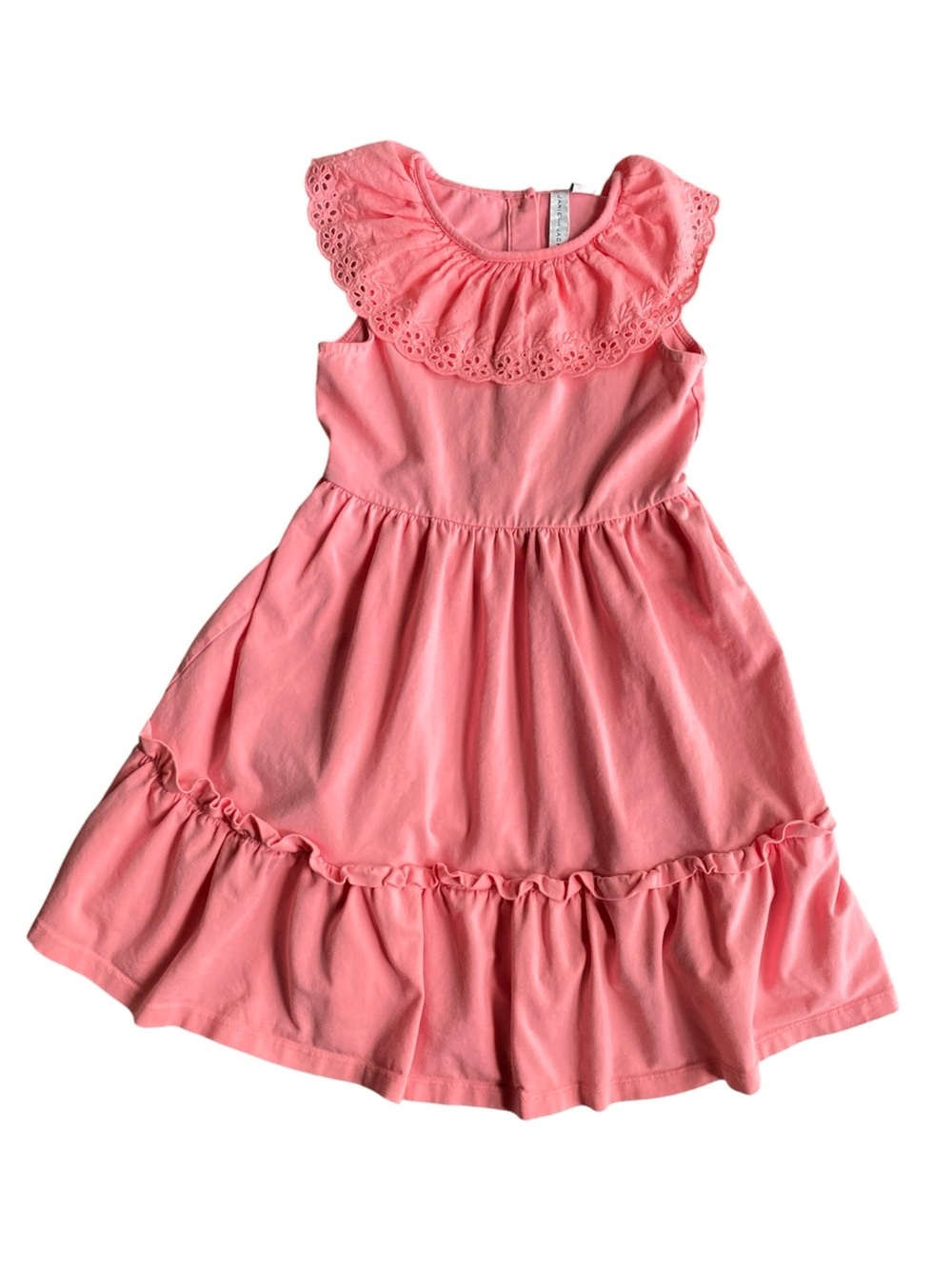 Girls Pink Ruffle Eyelet Collar Dress - Janie and Jack